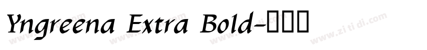Yngreena Extra Bold字体转换